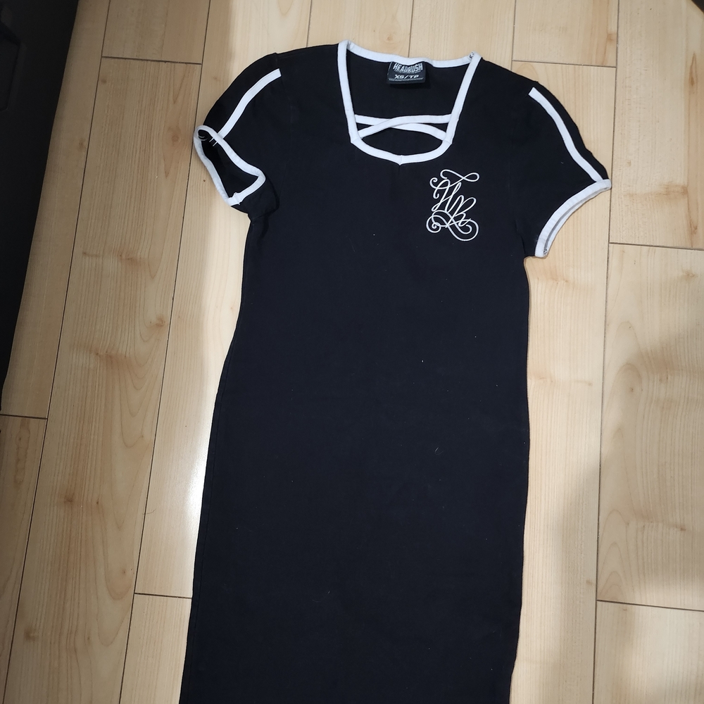Black Dress with White Trim